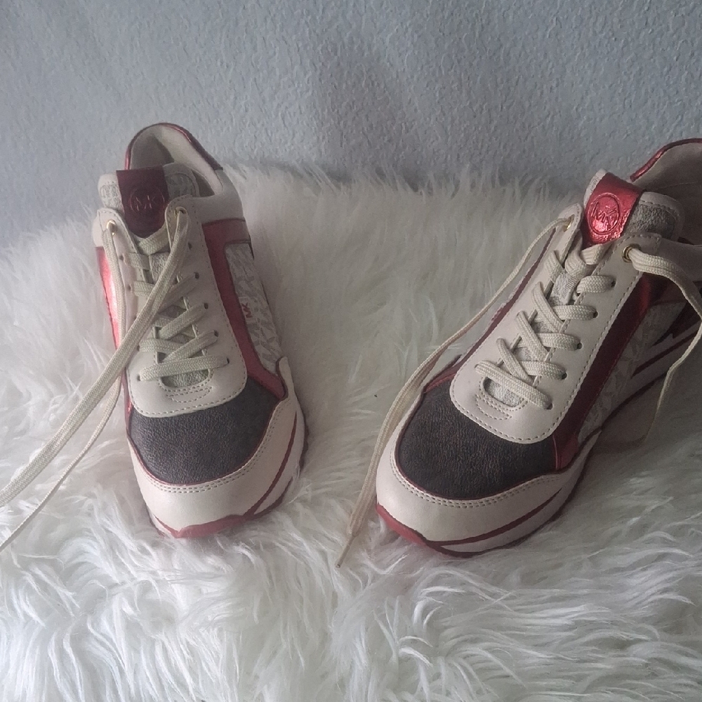 Michael Kors Maddy Color-Block Signature Logo Trainer ( Multi Print Panels ) 8M